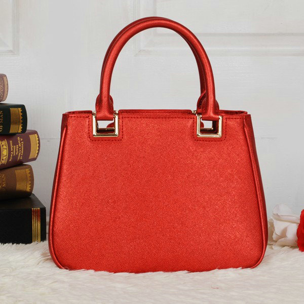 2014 Prada Fluorescence saffiano tote BN2245 red